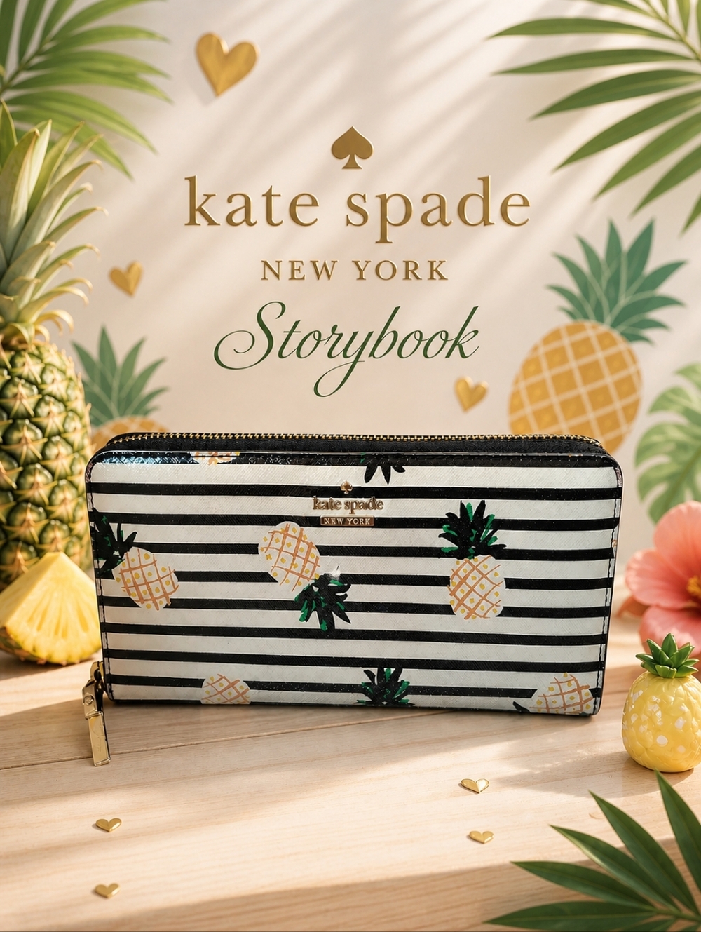 Kate Spade Storybook Liner Pineapple Wallet